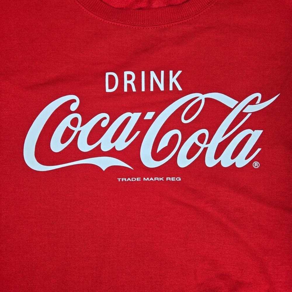 Coca-Cola Womens Red Graphic Sweatshirt Drink Coke Classic Logo Medium RN 117508 - Picture 5 of 9